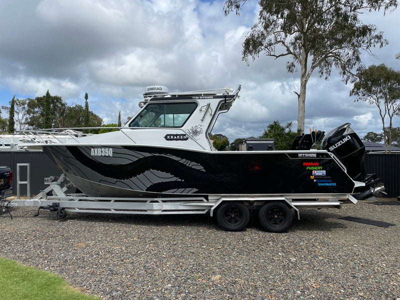 Dark Kraken Boat Wrap, Octopus