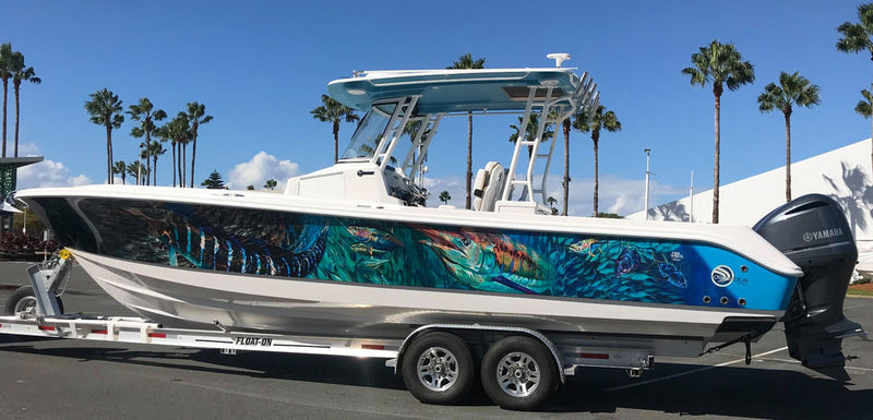 Black Marlin, Striped Marlin, Tuna Boat Wrap