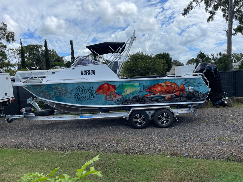 Reef fish Boat Wrap