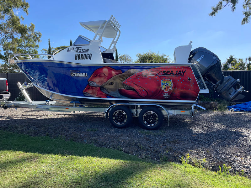 Reef, Trout Boat Wrap - Boyne Tunnum Hookup BTHU