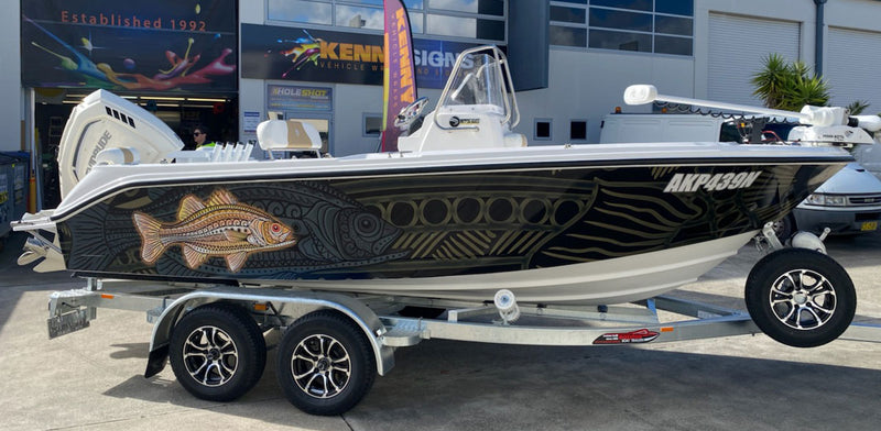 Tribal Bass Boat Wraps