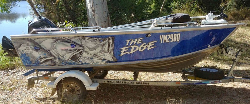 Skeleton Barramundi Boat Wrap