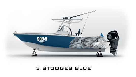 The Three Stooges Teal Boat Wrap