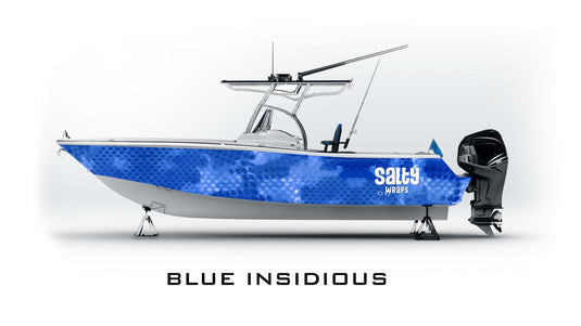 Insidious Camouflage Blue  Boat Wrap