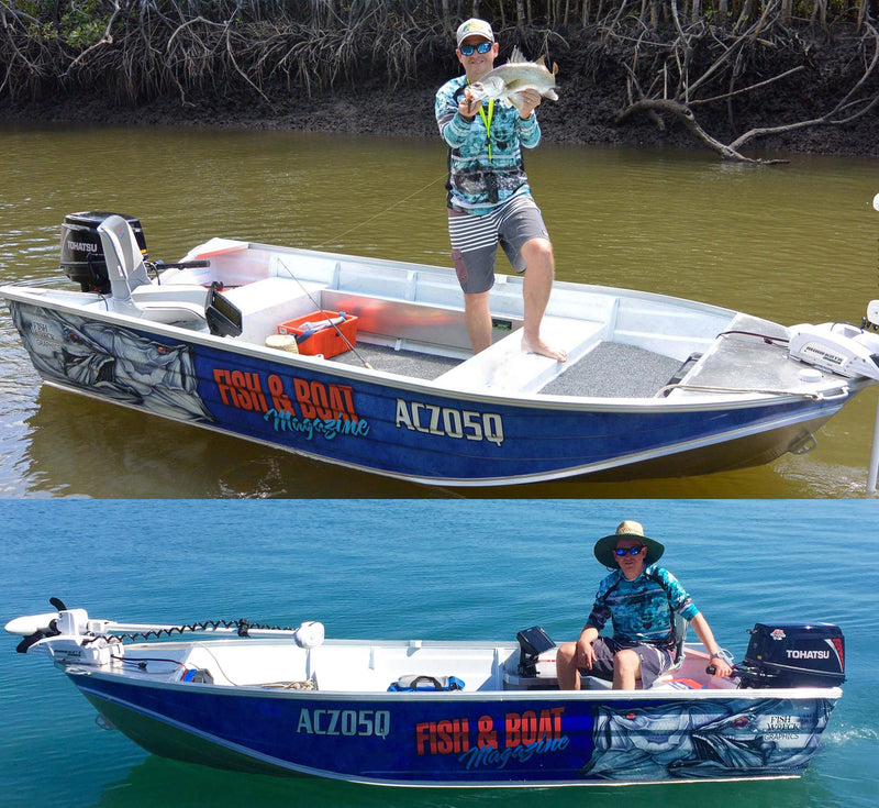 Fish and Boat magazine Barramundi Boat Wrap
