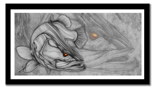 Barramundi Limited Edition Canvas Print, Measures 1200mm x 600mm plus outside white border