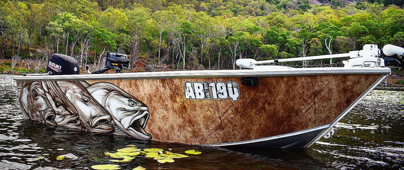 Skeleton Barramundi Boat Wrap